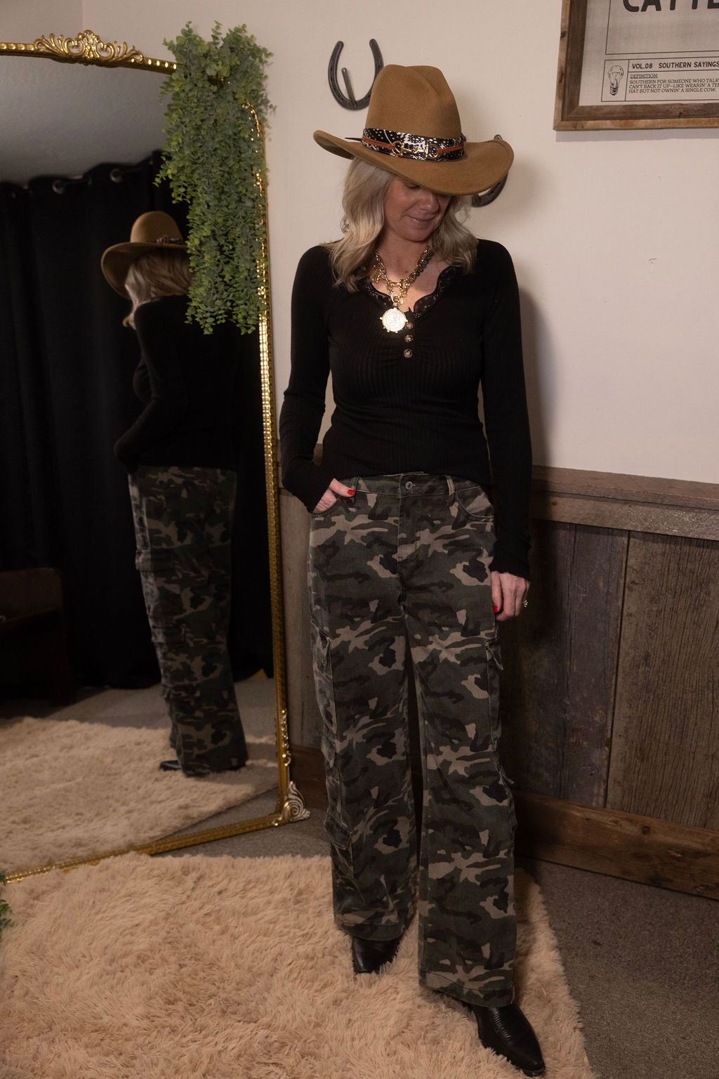 Clyde Camo Wide Leg Pant