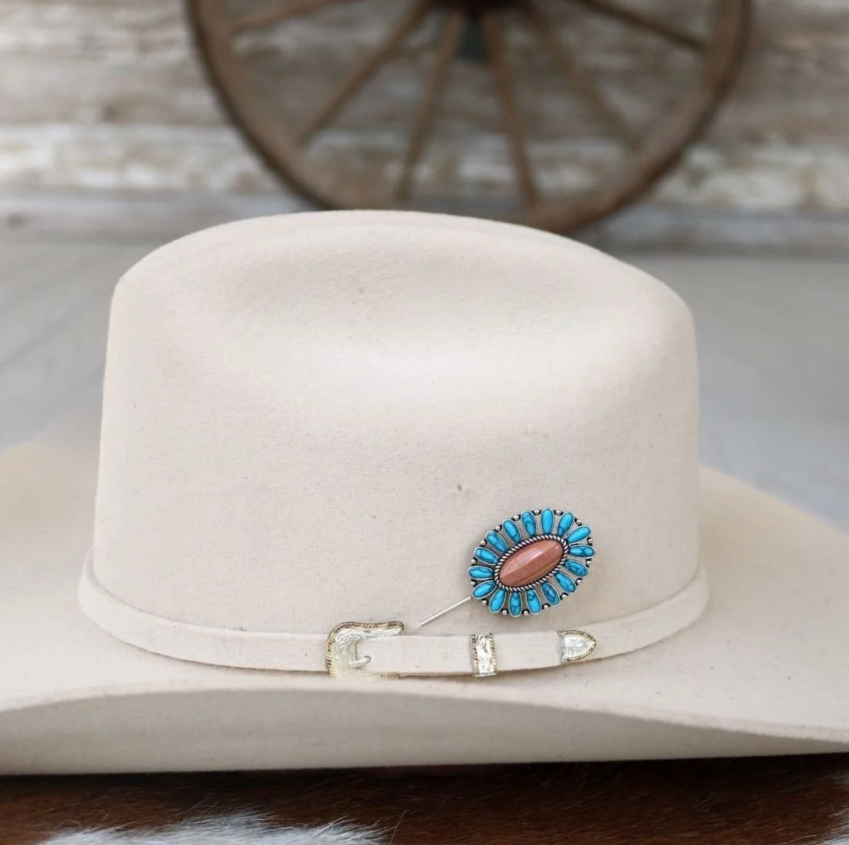 Desert Flame Oval Hat Pin