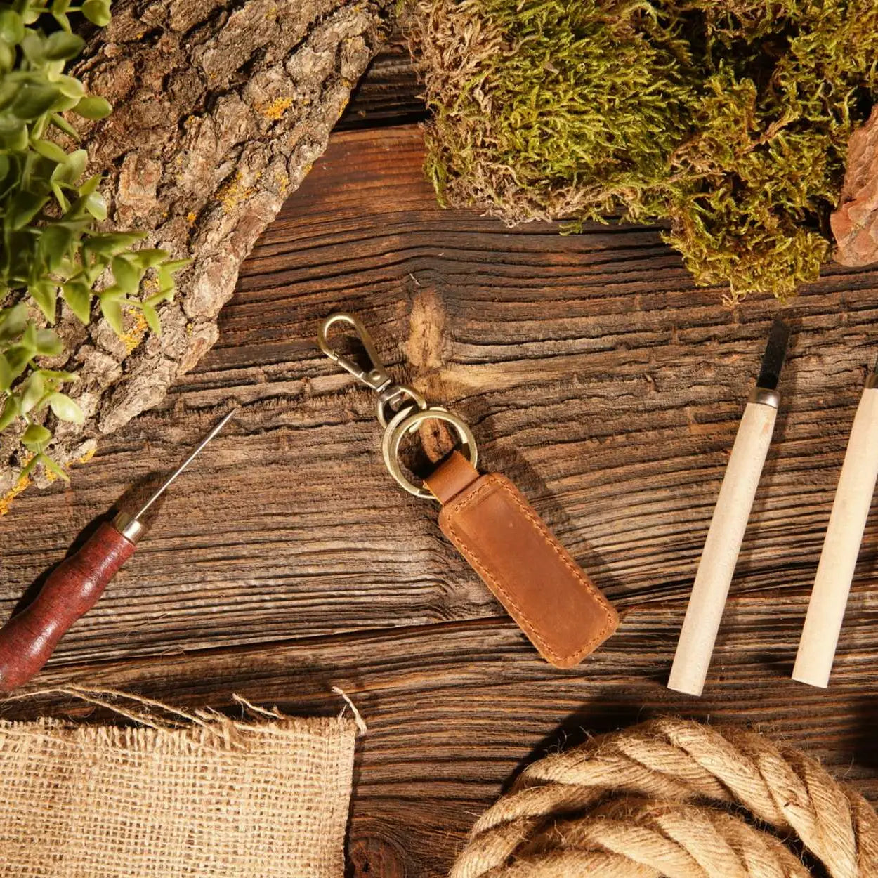 Leather Keychain