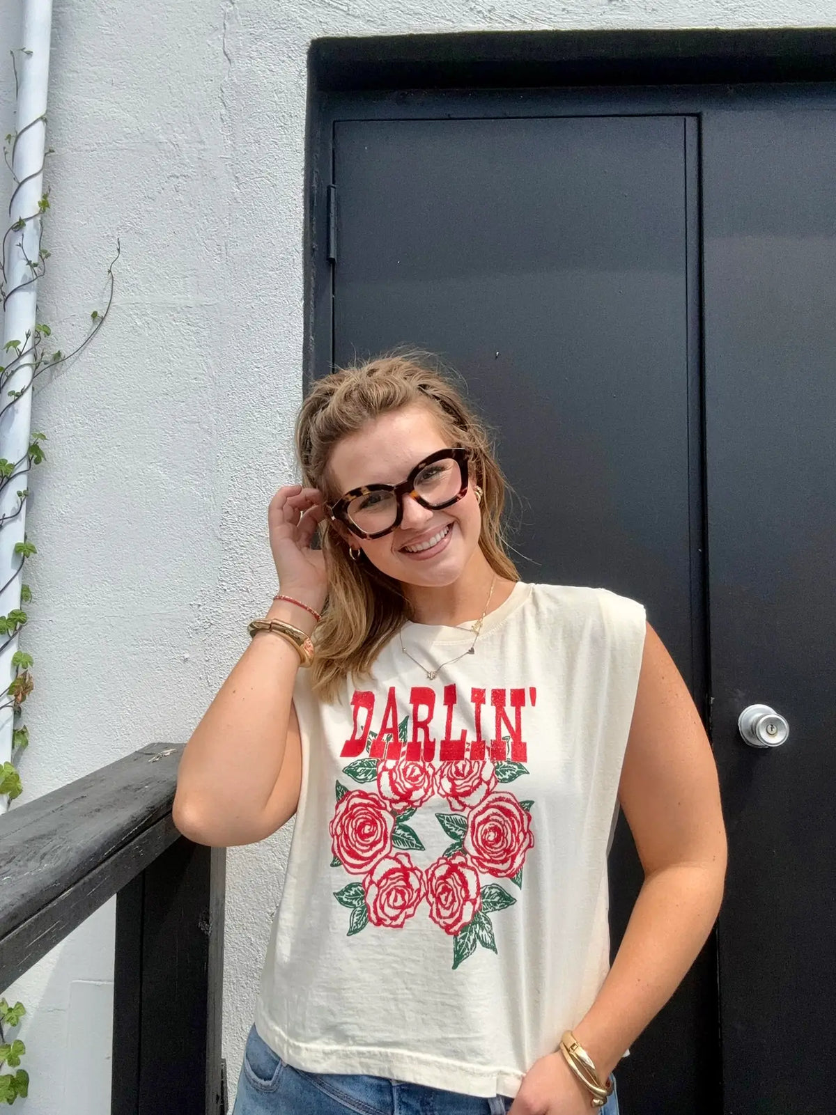 Darlin' Roses Boxy Tank