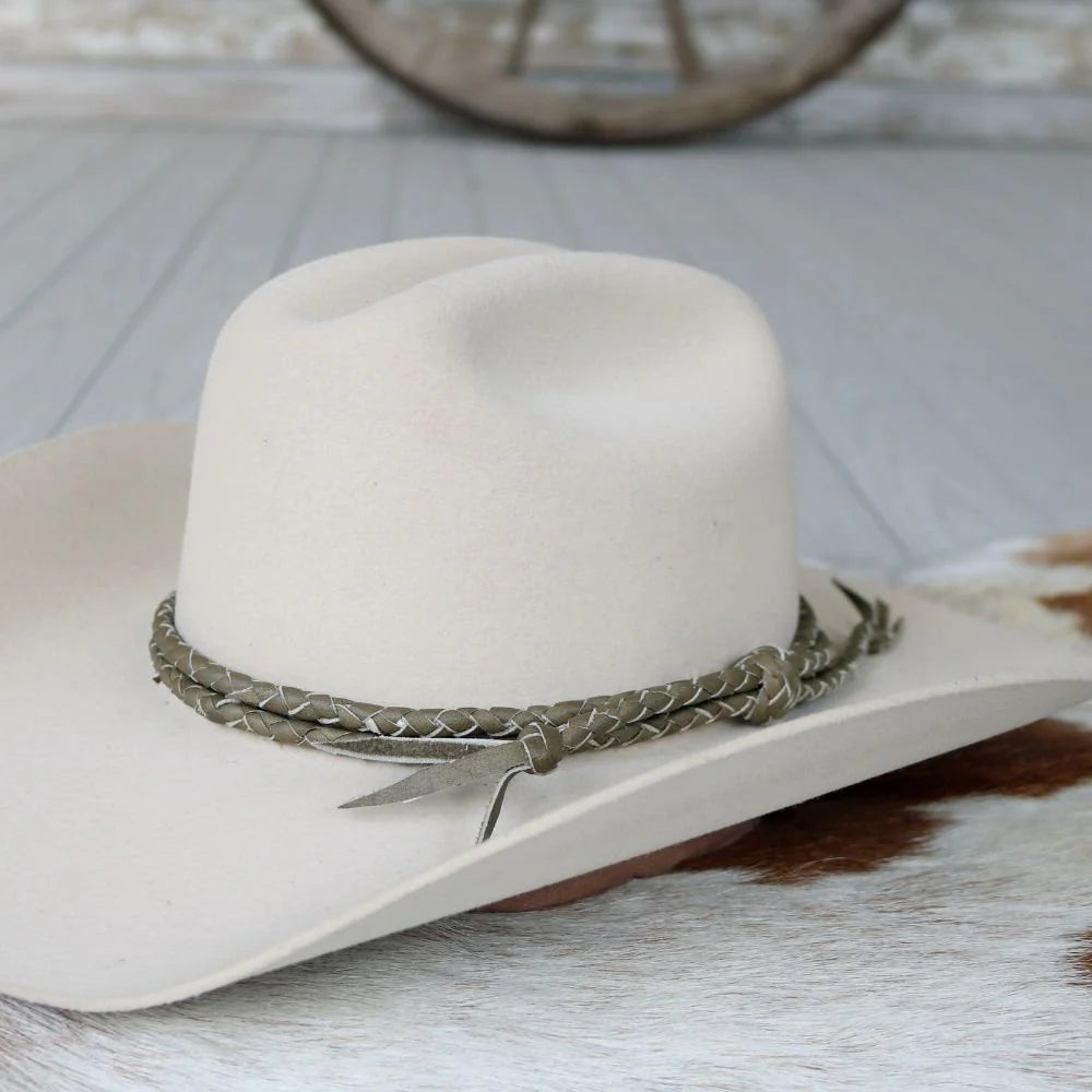 Braided Leather Hat Band
