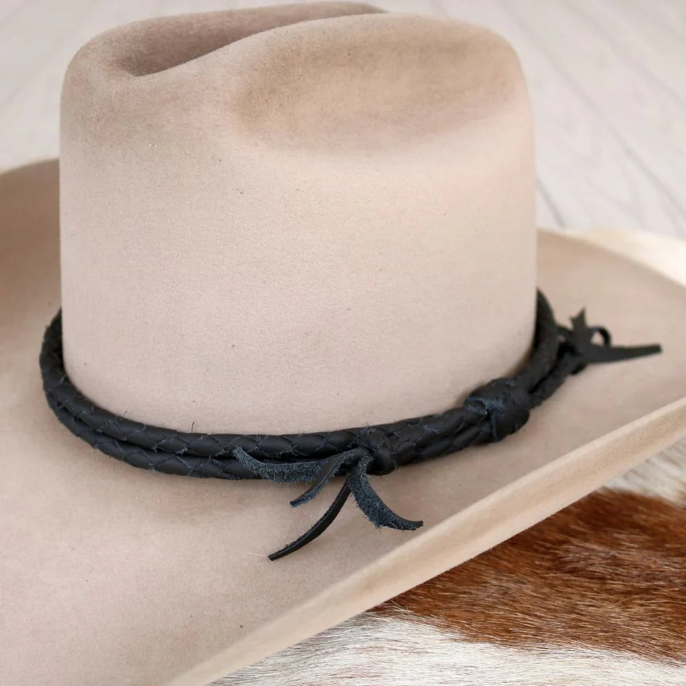 Braided Leather Hat Band