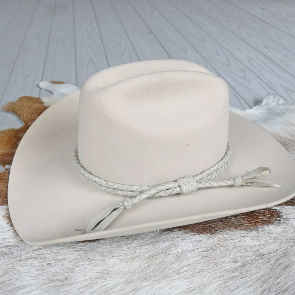 Braided Leather Hat Band