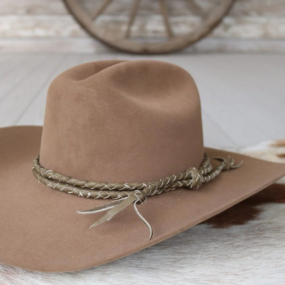Braided Leather Hat Band