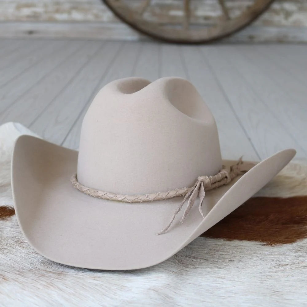 Braided Leather Hat Band