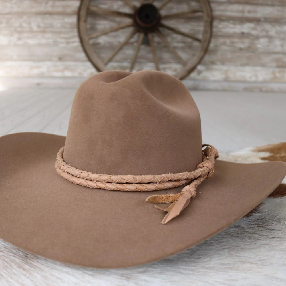 Braided Leather Hat Band