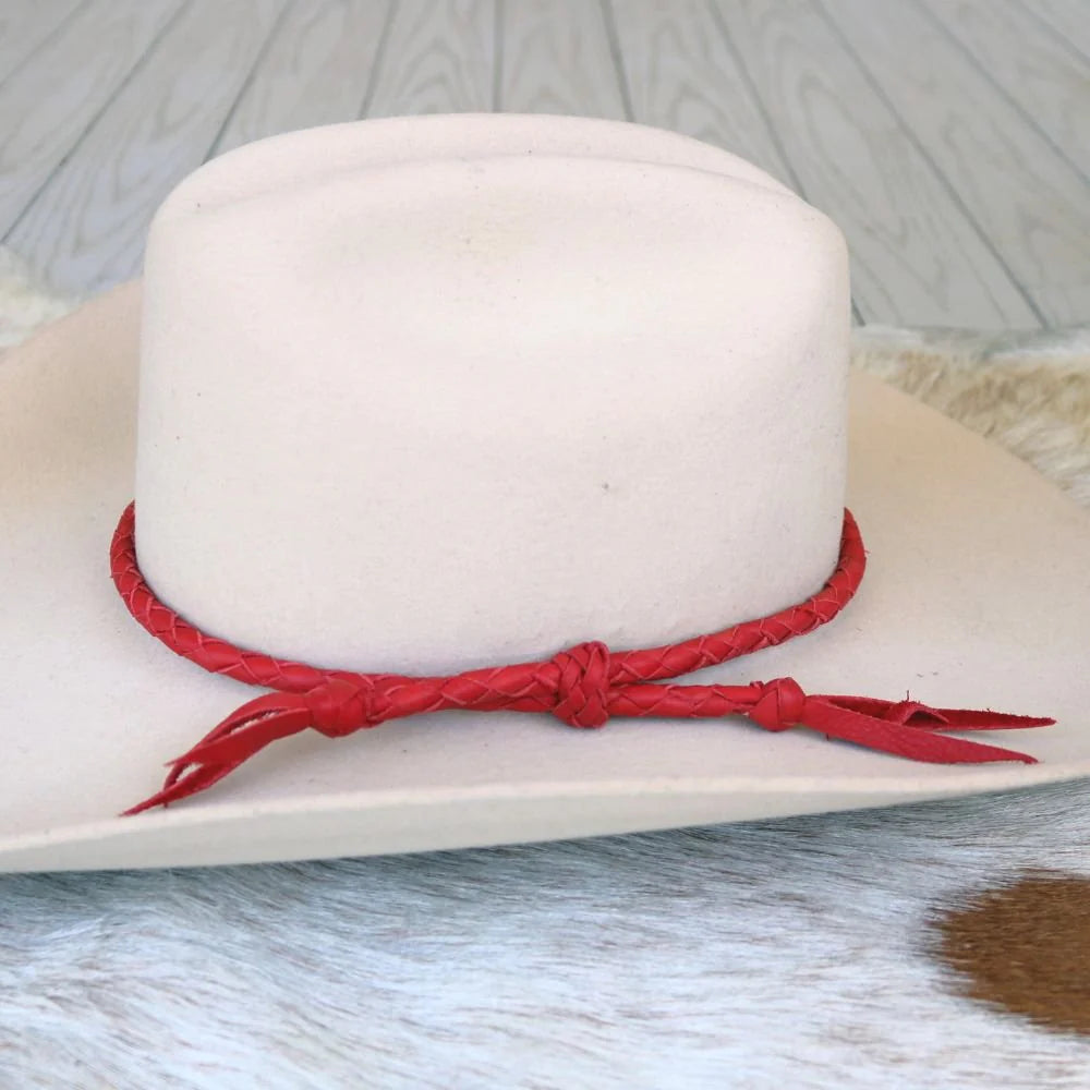 Braided Leather Hat Band