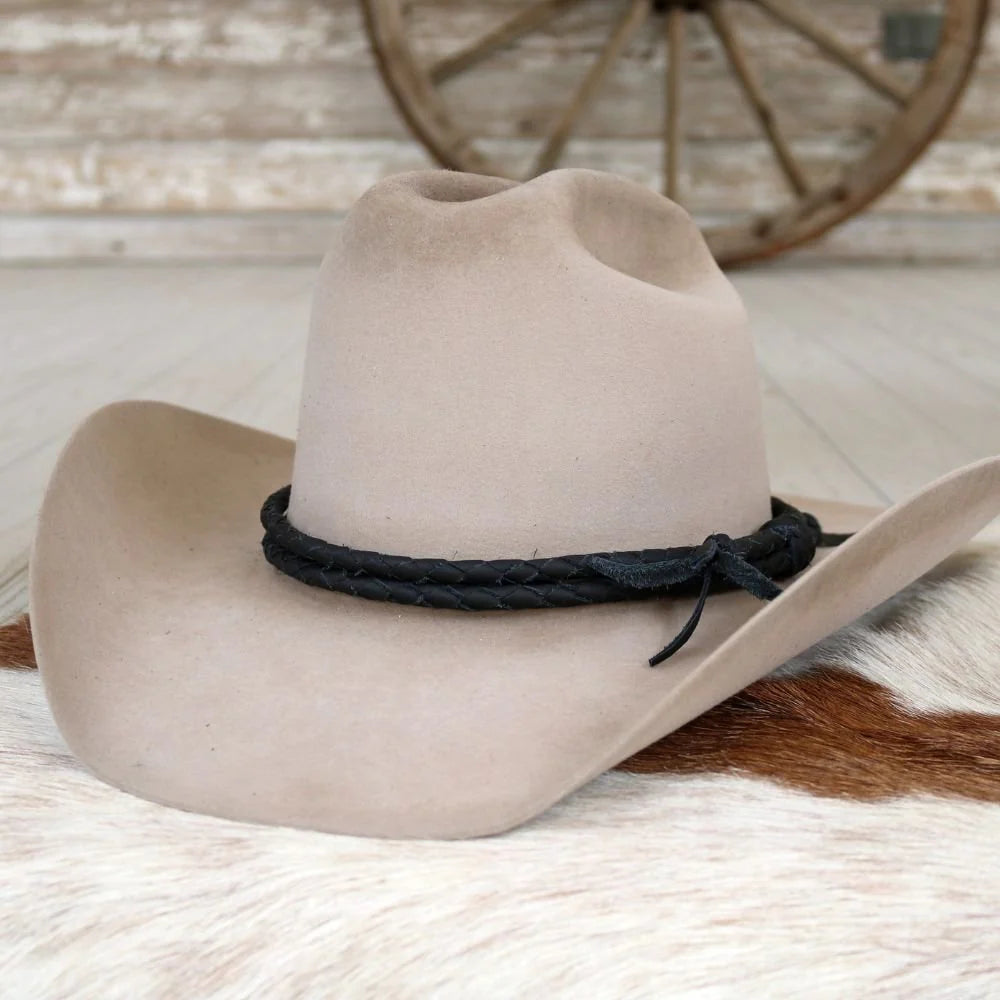 Braided Leather Hat Band