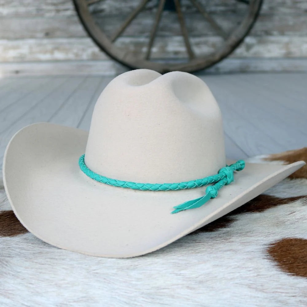 Braided Leather Hat Band