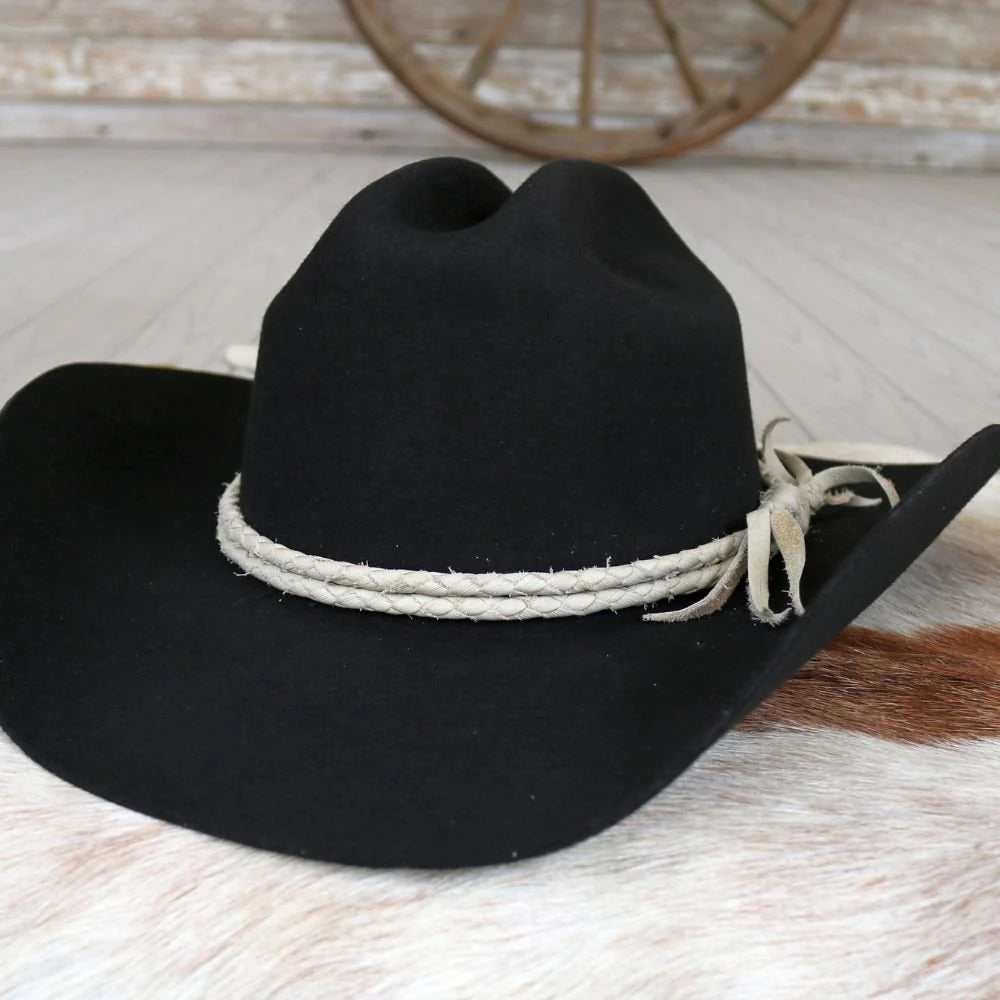 Braided Leather Hat Band