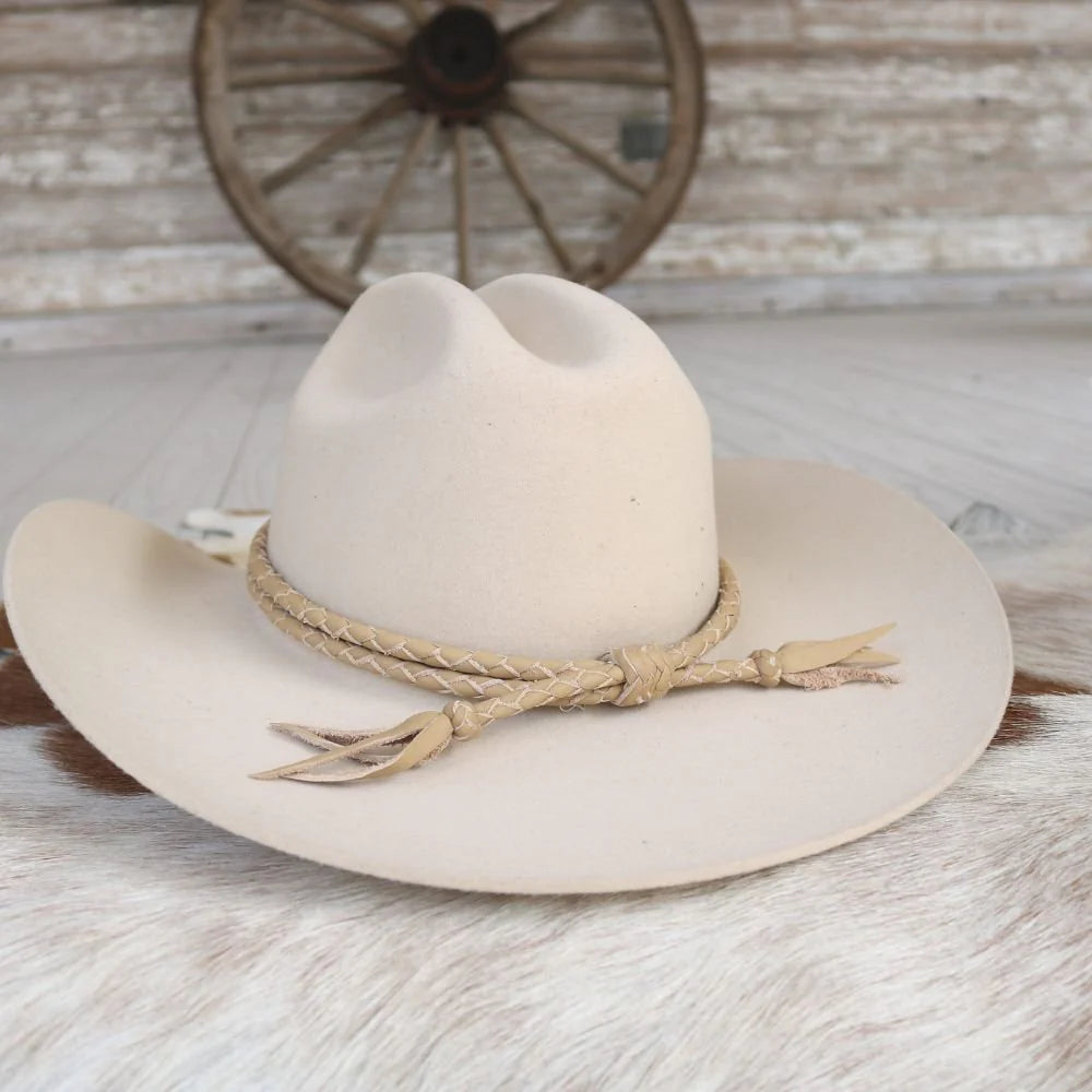Braided Leather Hat Band