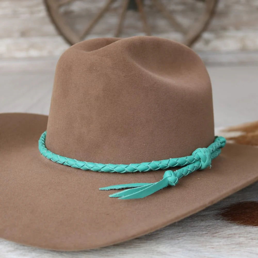 Braided Leather Hat Band