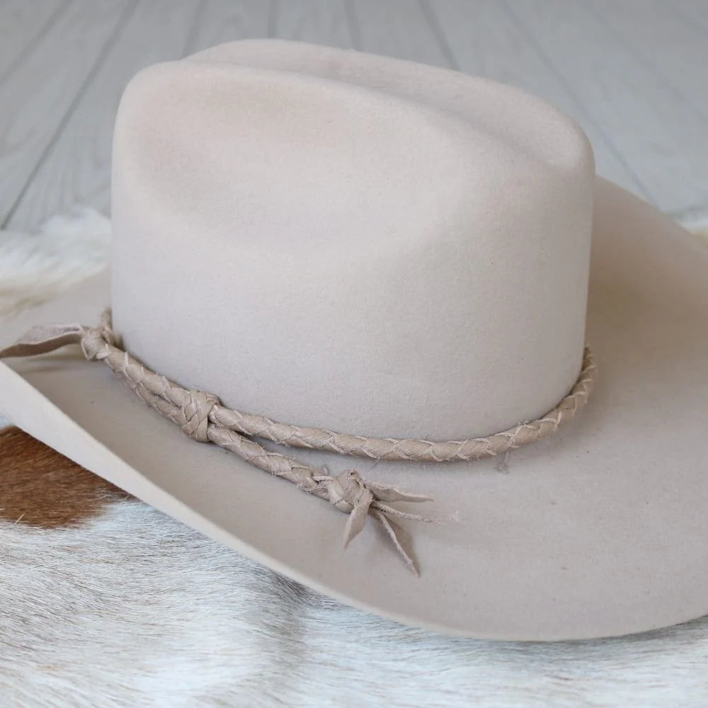 Braided Leather Hat Band