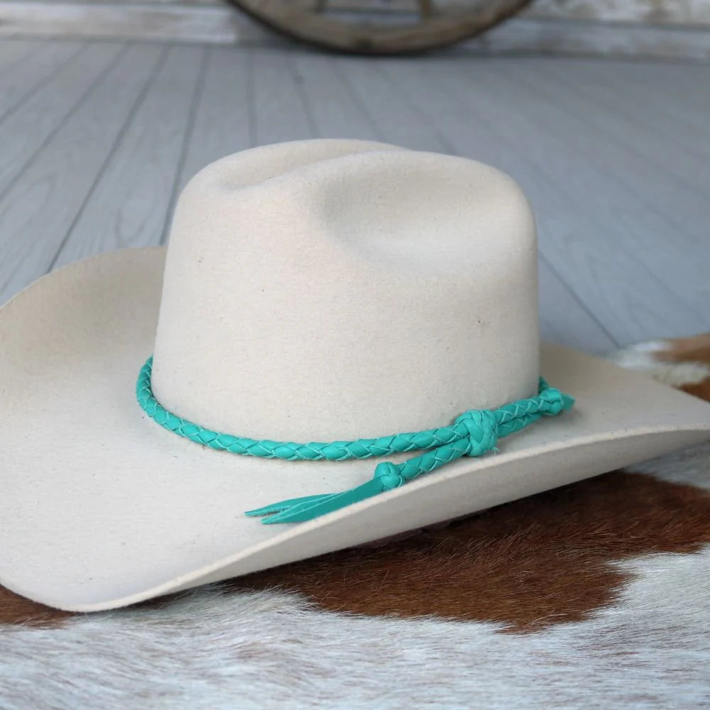 Braided Leather Hat Band