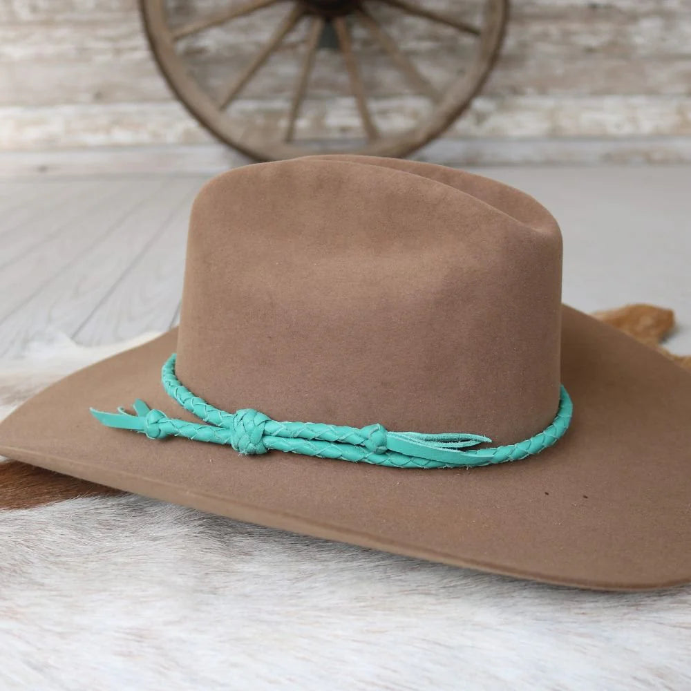 Braided Leather Hat Band