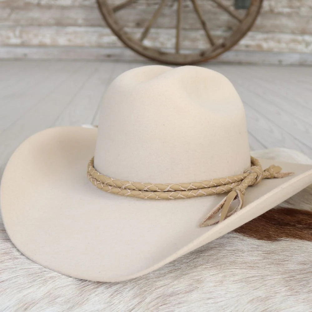 Braided Leather Hat Band