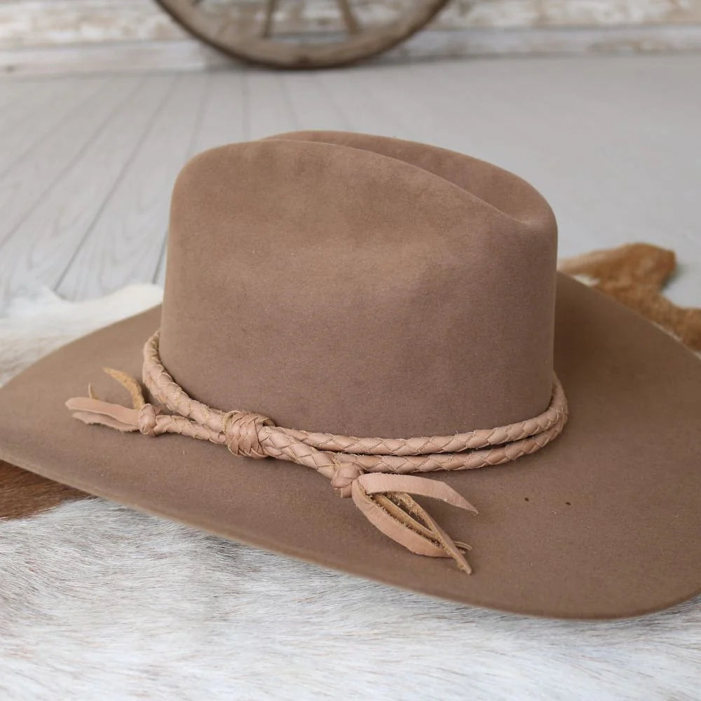 Braided Leather Hat Band