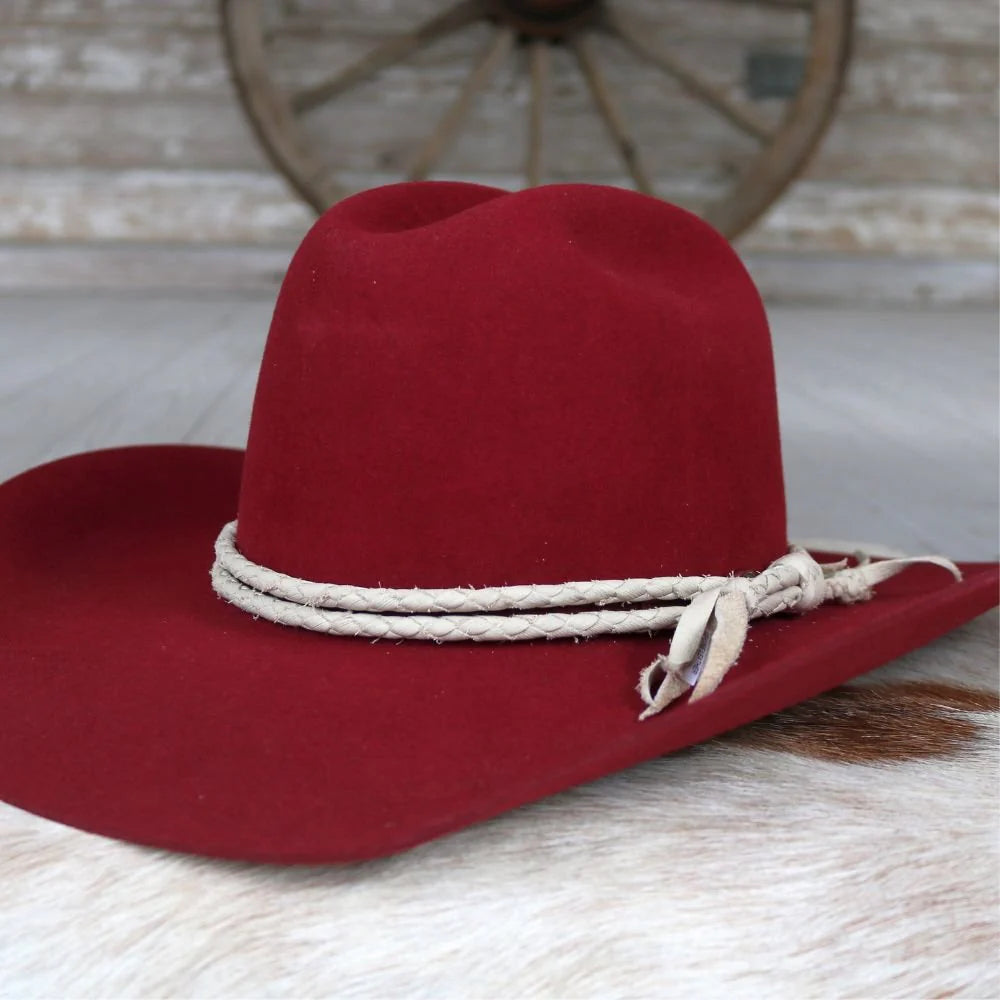 Braided Leather Hat Band
