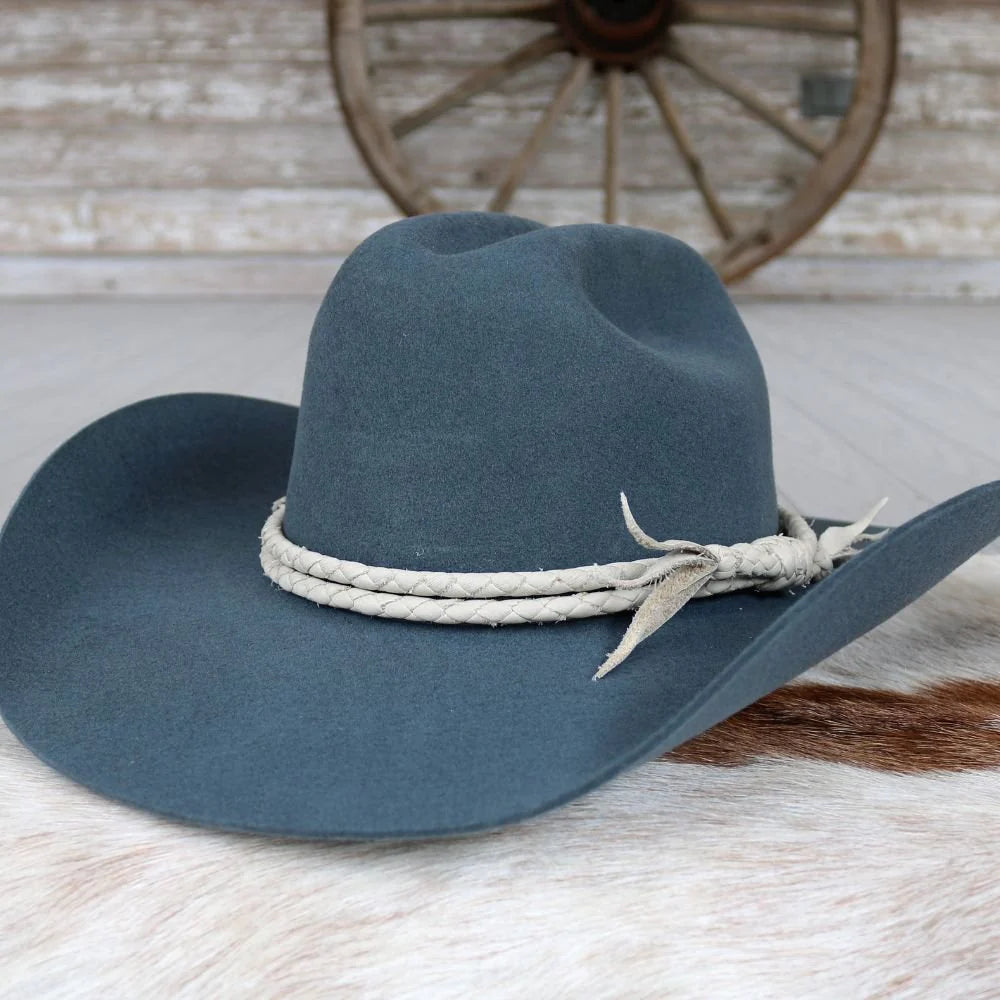Braided Leather Hat Band