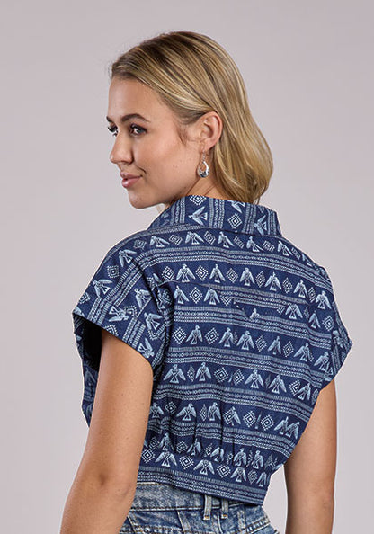 Indigo Trails Crop Top
