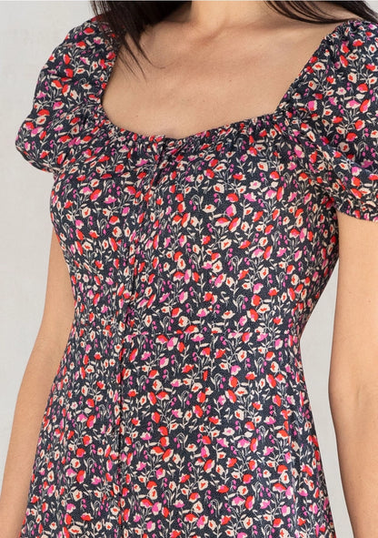 Midnight Garden Midi Dress