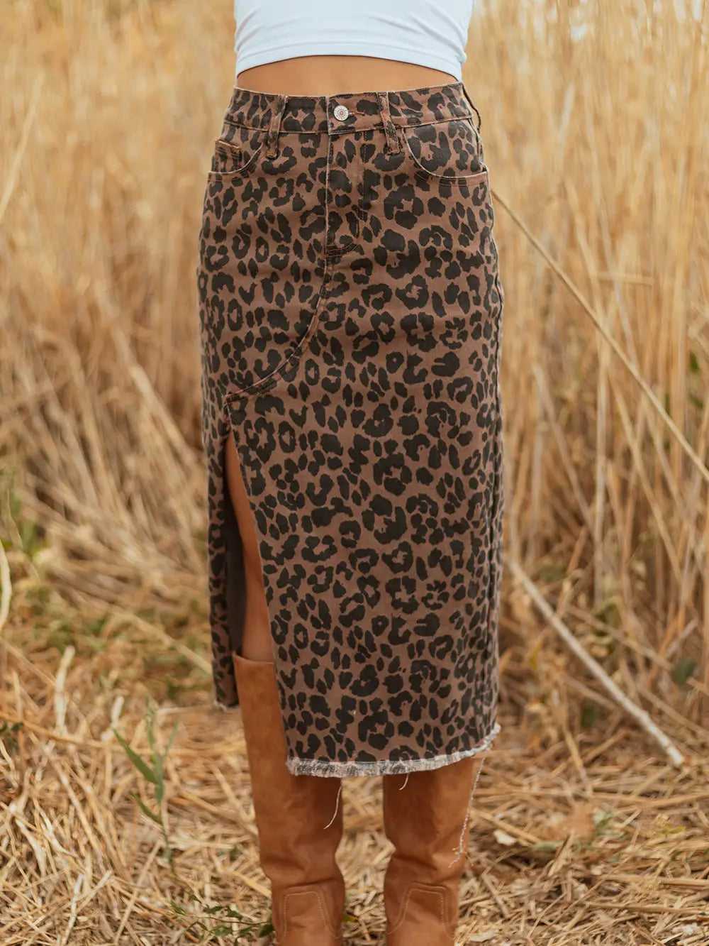 Leopard Creek Midi Skirt