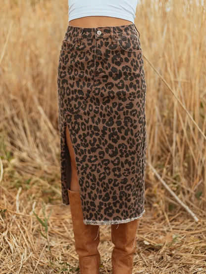 Leopard Creek Midi Skirt