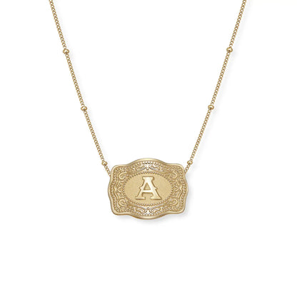 Gold SpurWest Mini Belt Buckle Necklace