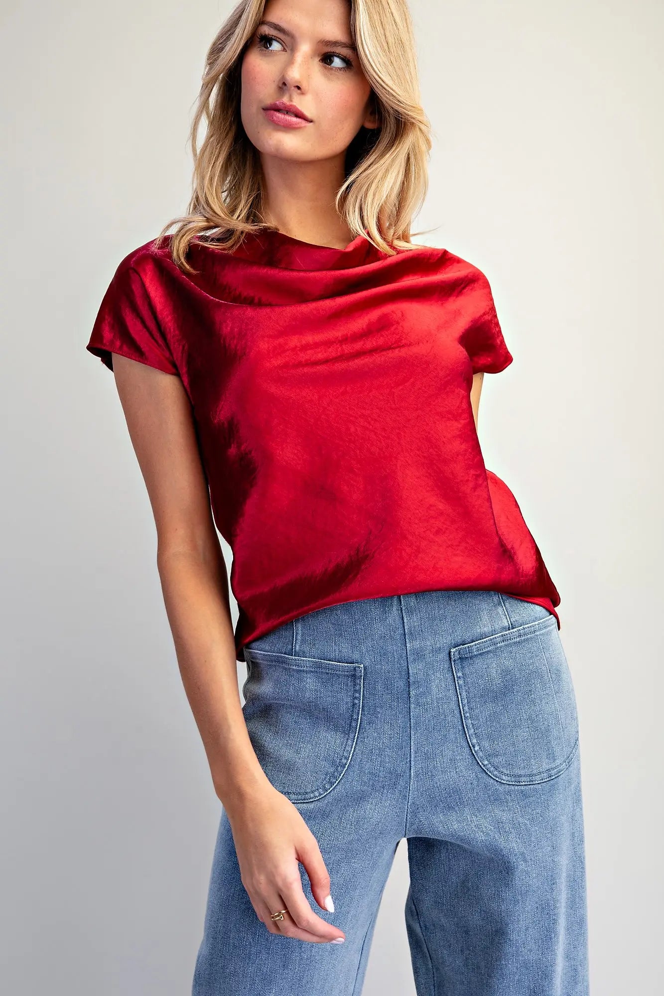 High Stakes Blouse in Crimson