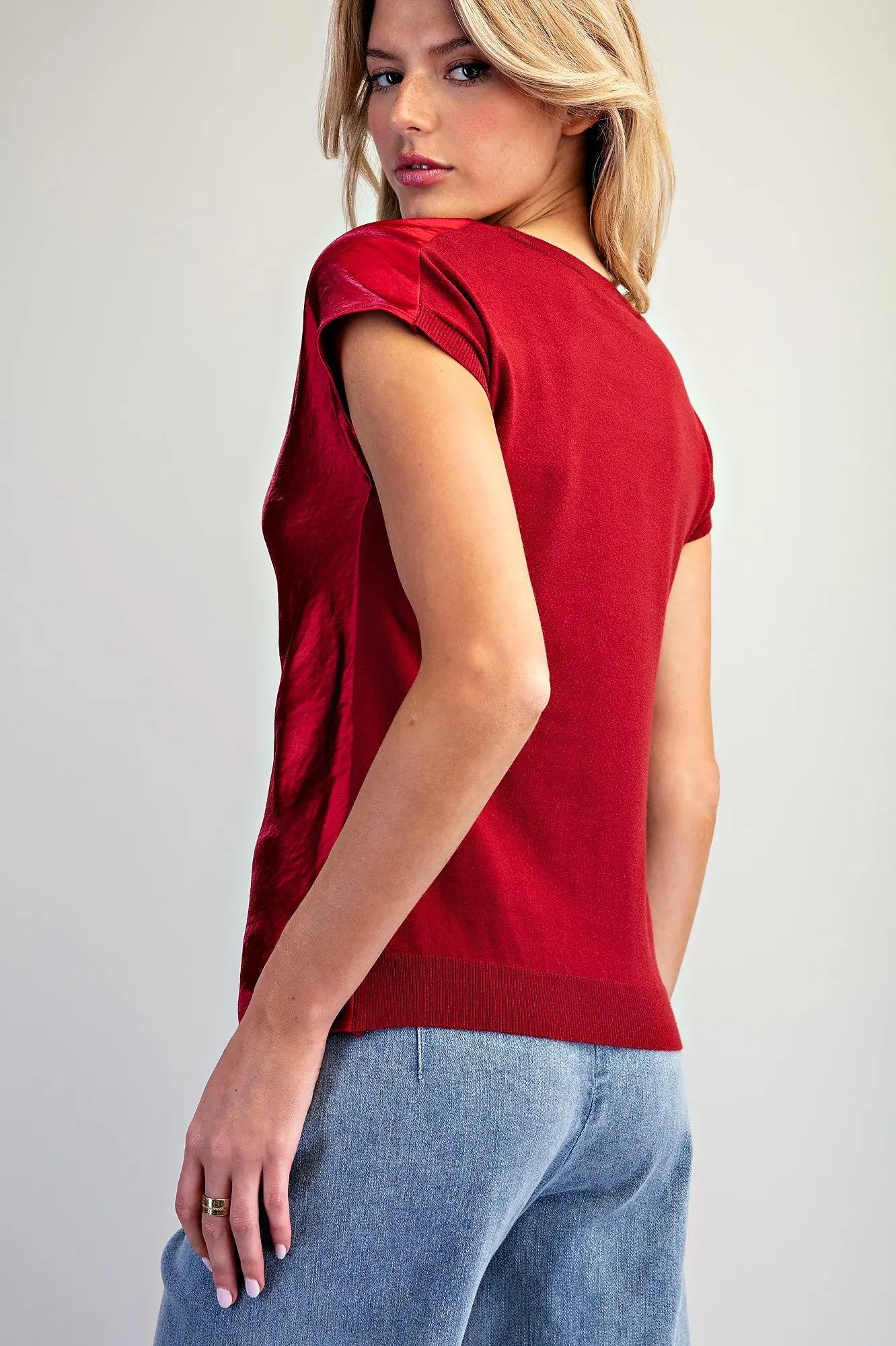 High Stakes Blouse in Crimson
