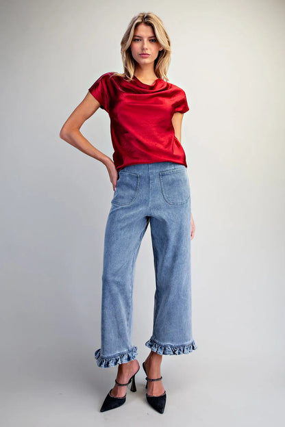 High Stakes Blouse in Crimson