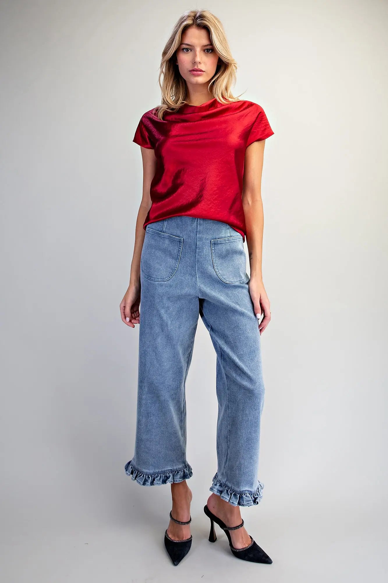 High Stakes Blouse in Crimson