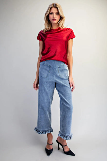 High Stakes Blouse in Crimson