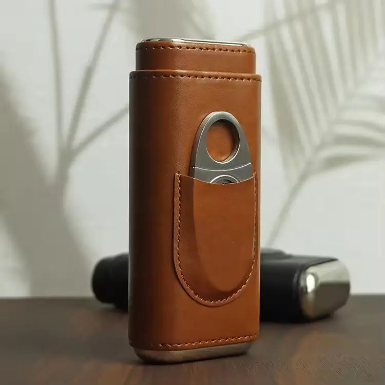 Genuine Leather Cigar Case
