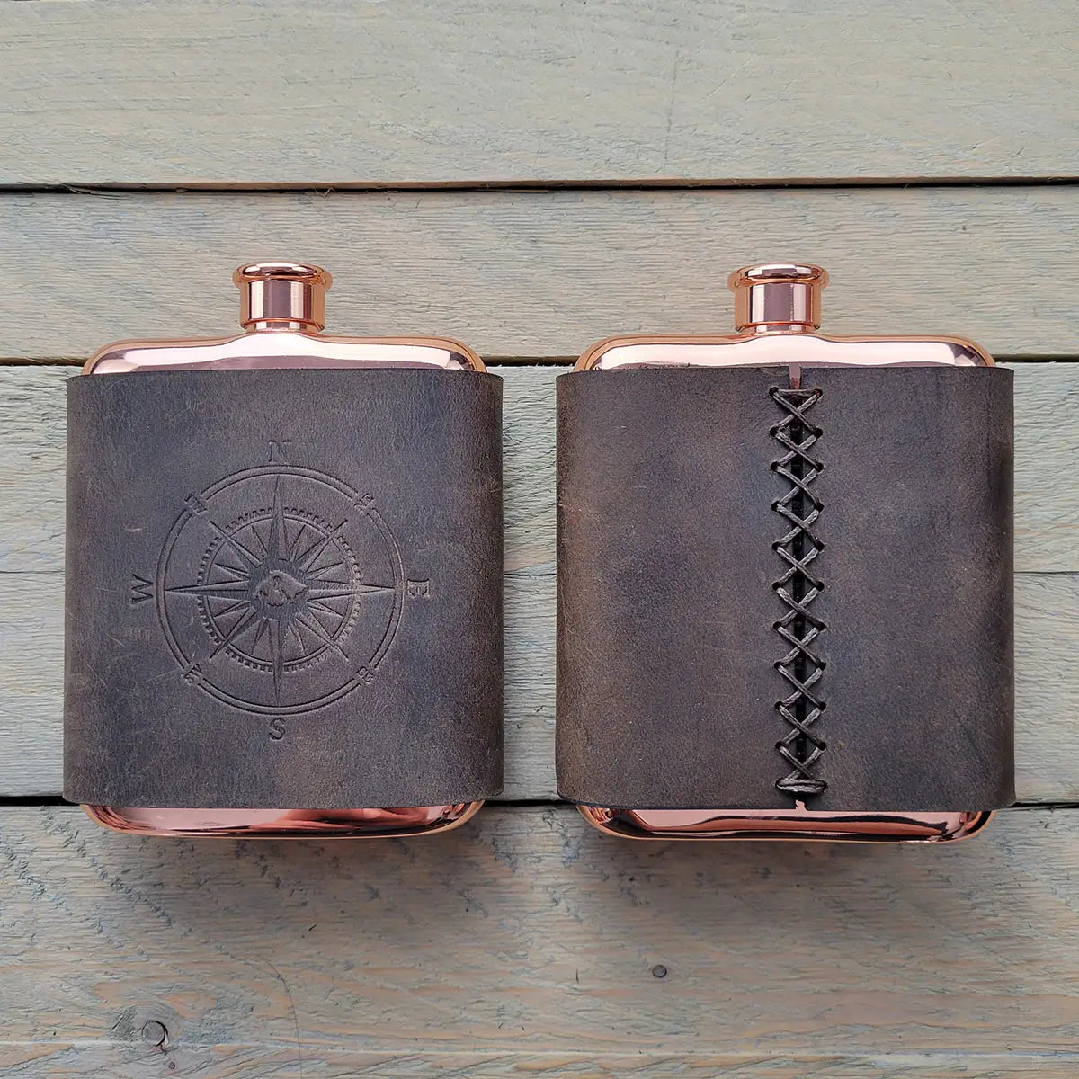FLASKS - Leather Wrapped!