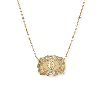 Gold SpurWest Mini Belt Buckle Necklace