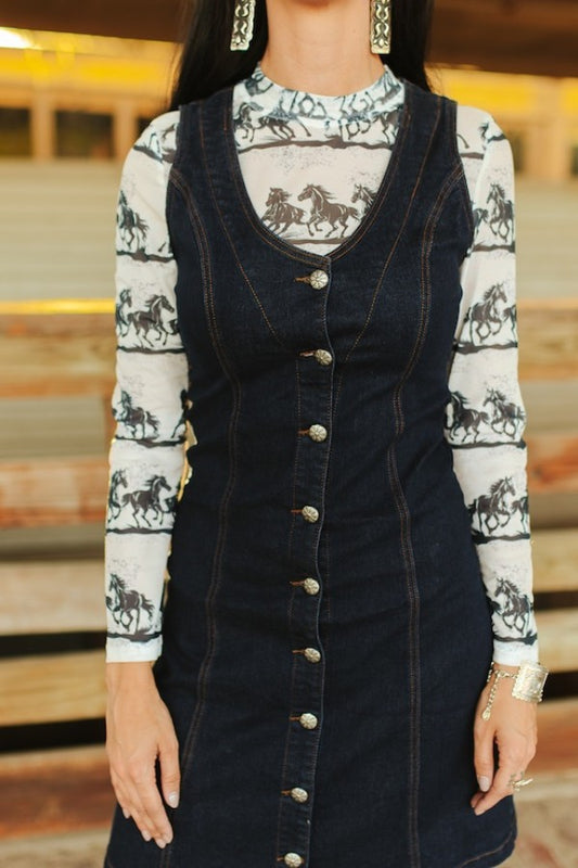Lone Starlet Denim Dress