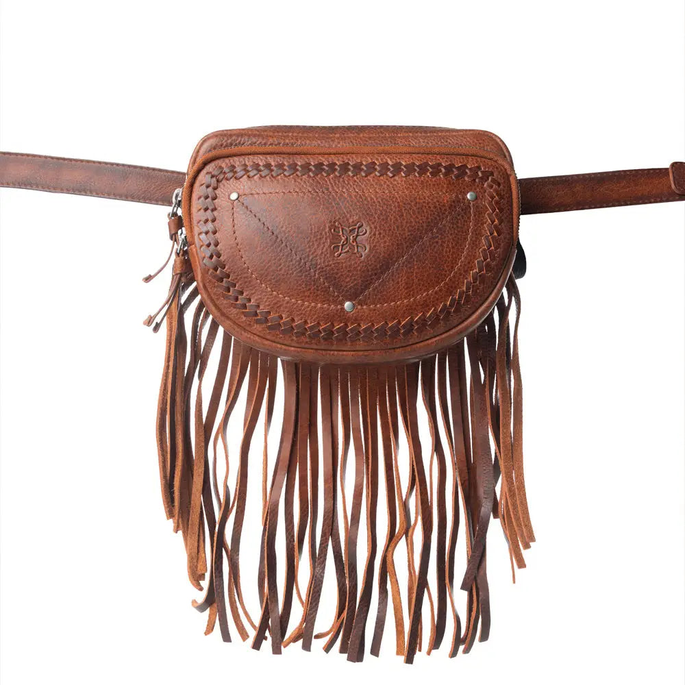 Zidana Stormy Trails Fringed Vegan Tanned Bag