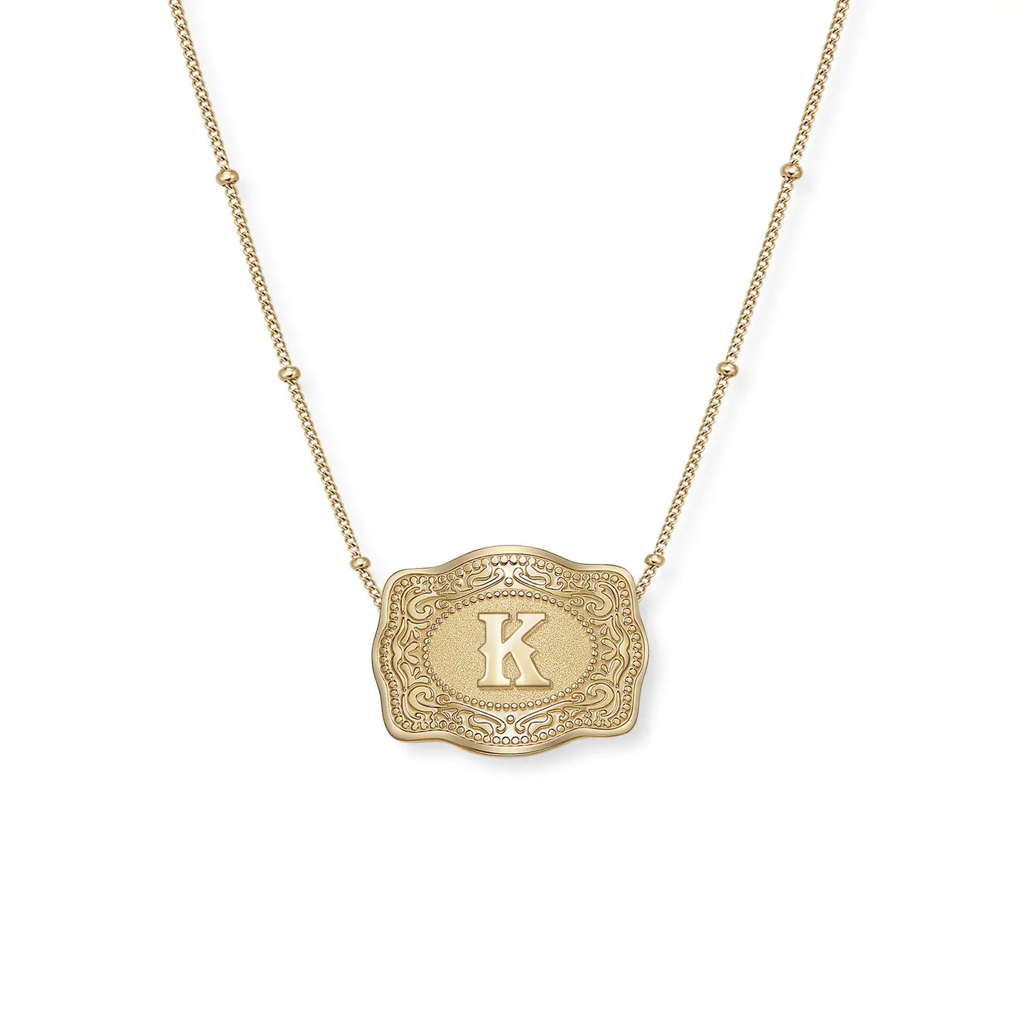 Gold SpurWest Mini Belt Buckle Necklace