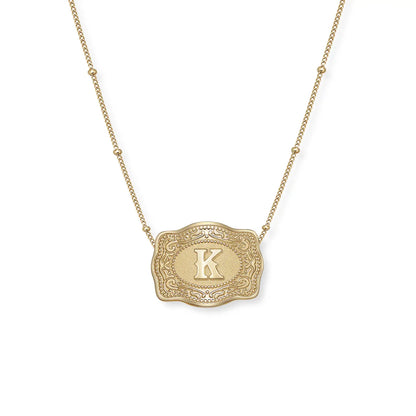 Gold SpurWest Mini Belt Buckle Necklace