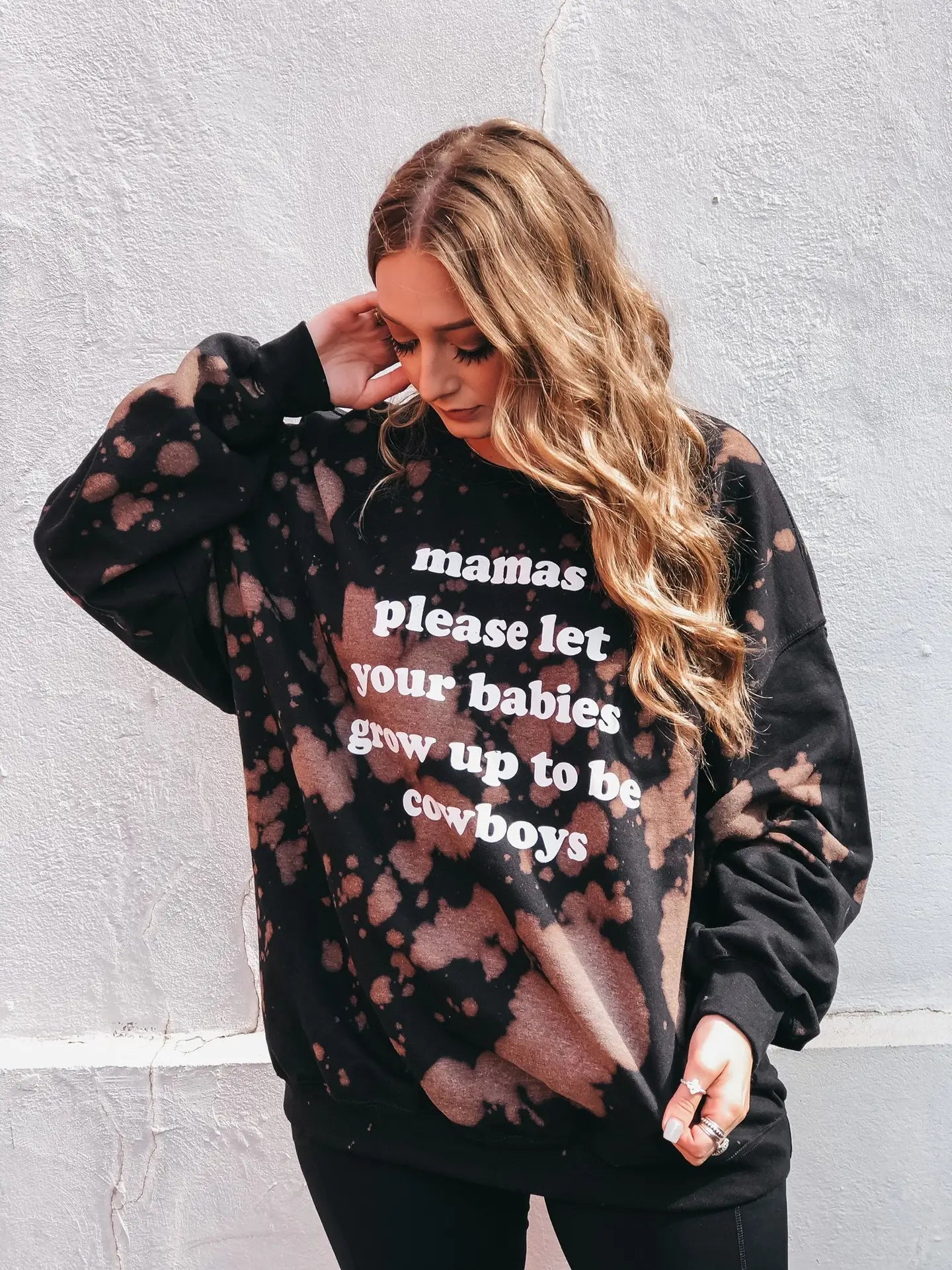 Mamas Please Bleached Sweatshirt