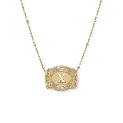 Gold SpurWest Mini Belt Buckle Necklace
