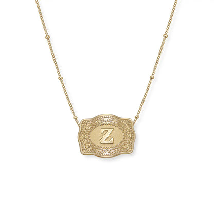 Gold SpurWest Mini Belt Buckle Necklace