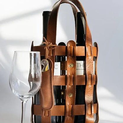 Wine Lover Tote - Leather