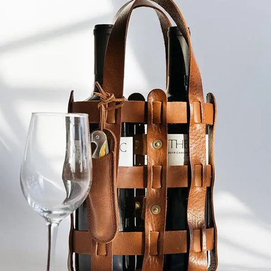 Wine Lover Tote - Leather