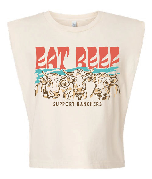 Eat Beef Boxy Tank