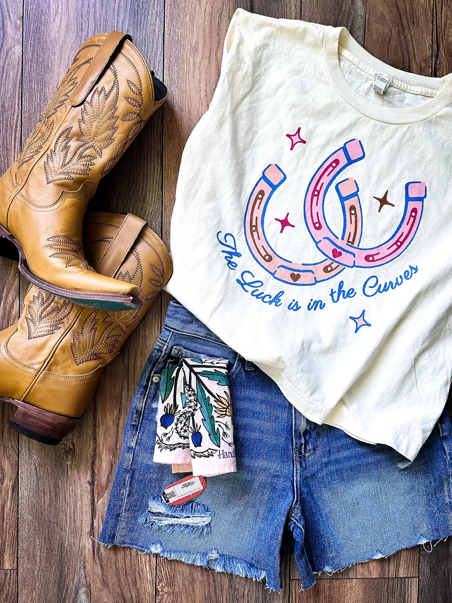 Luck is in the Curves Boxy Tank
