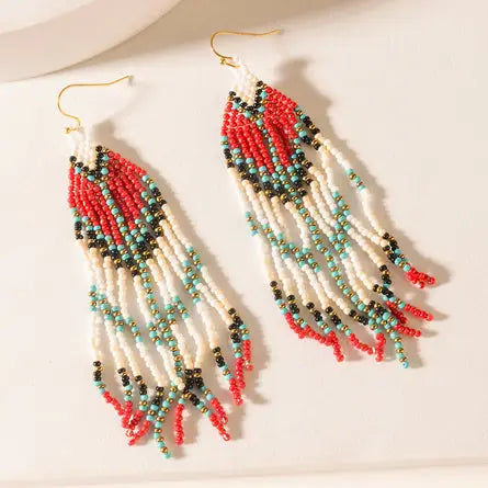 Scarlet Song Beaded Earrings