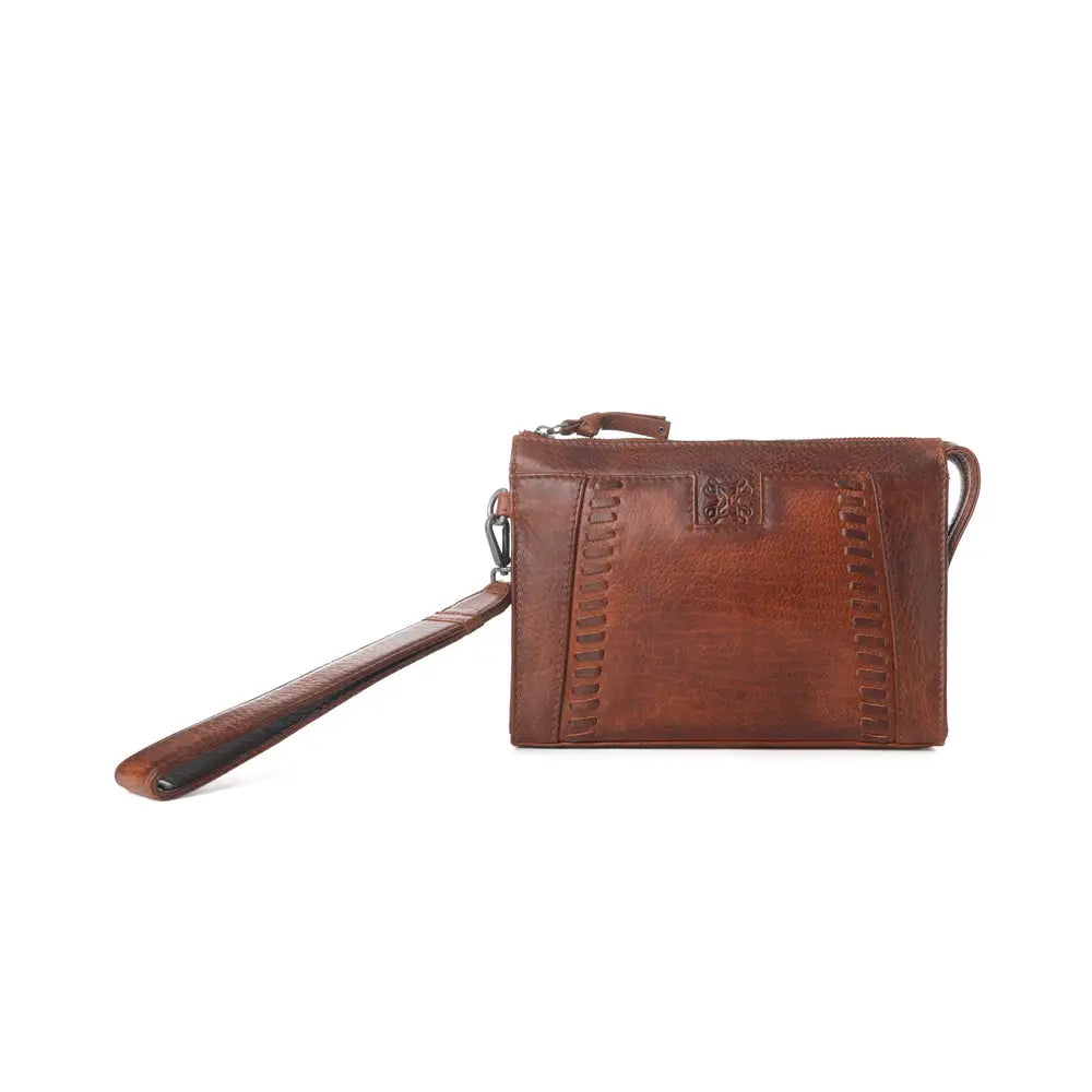 Zidana Bandera Ridge Vegan Tanned Leather Wristlet