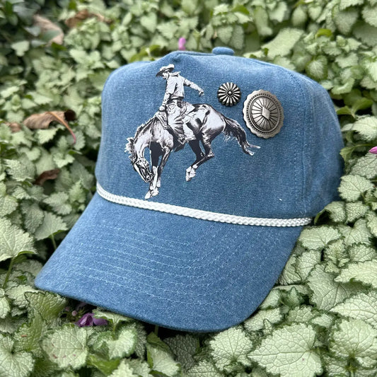 Vintage Bucking Horse Concho Trucker